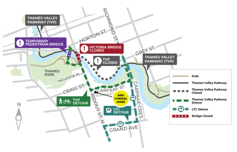 Victoria Bridge Closure - London, ON (alternate routes)